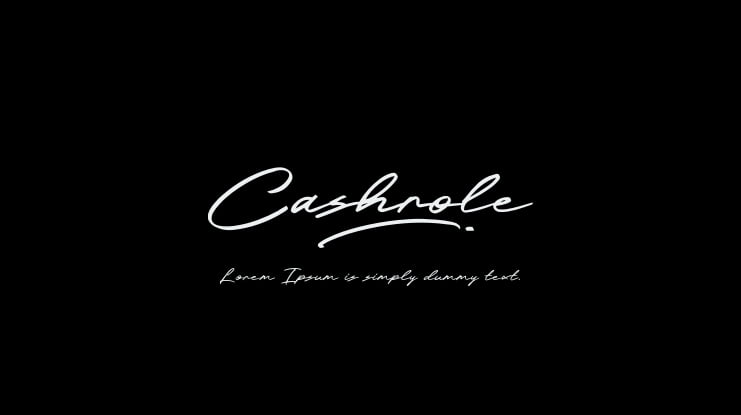 Cashrole Font