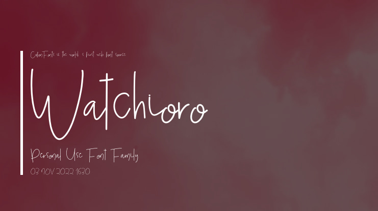 Watchioro Personal Use Font