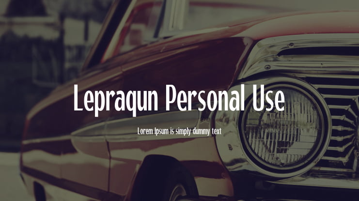 Lepraqun Personal Use Font
