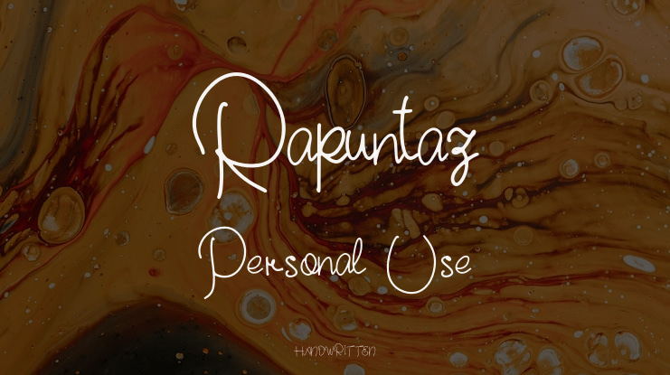 Rapuntaz Personal Use Font