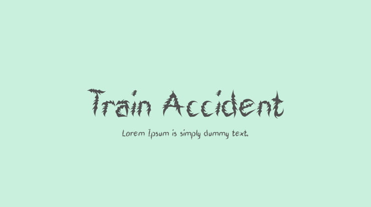 Train Accident Font