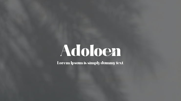 Adoloen Font