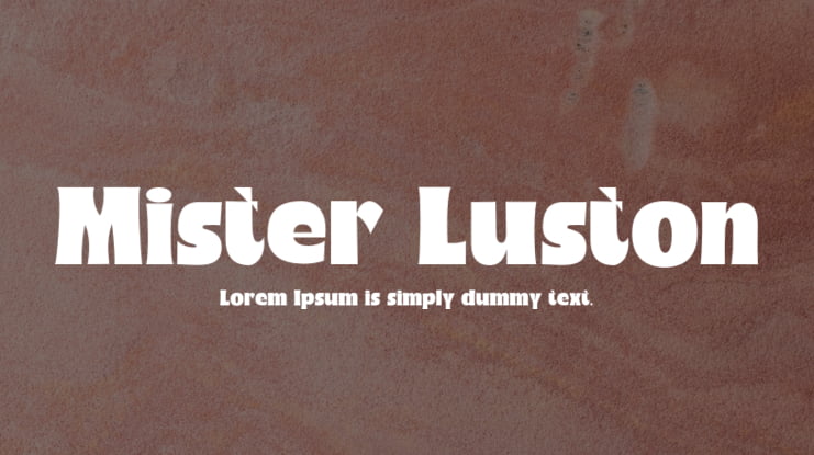 Mister Luston Font
