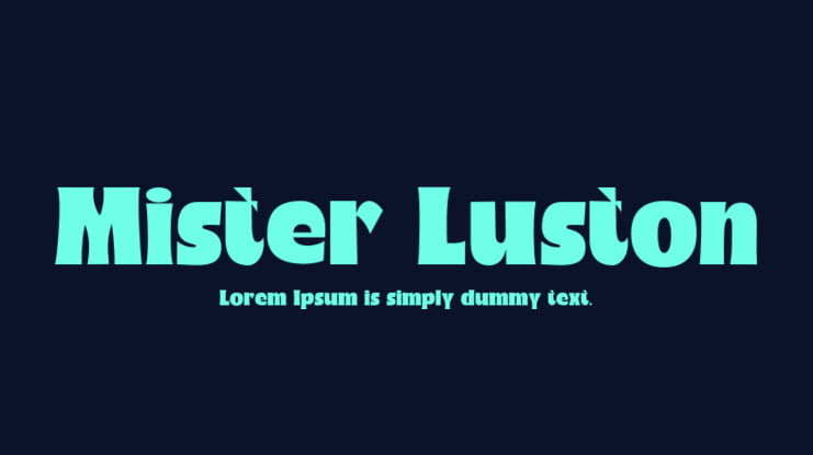Mister Luston Font