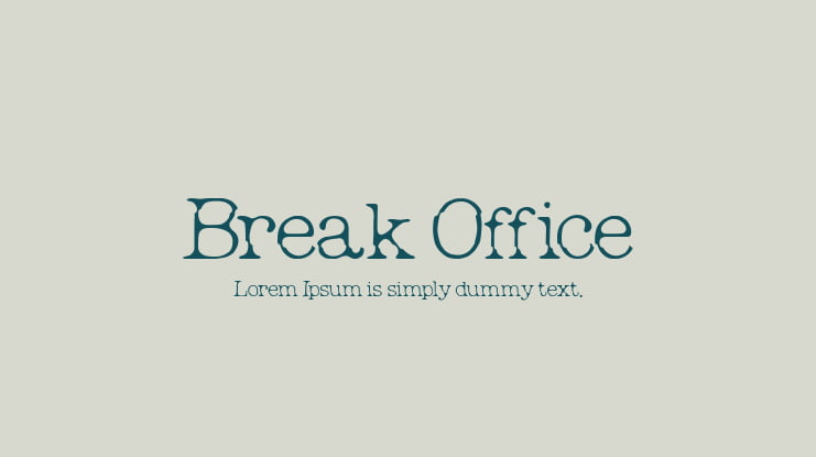Break Office Font