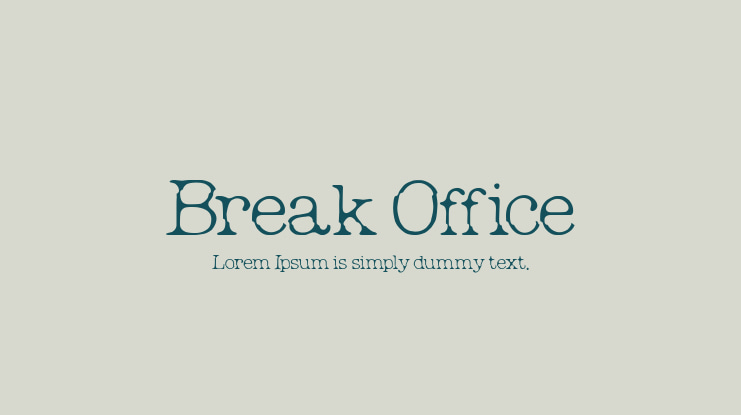 Break Office Font