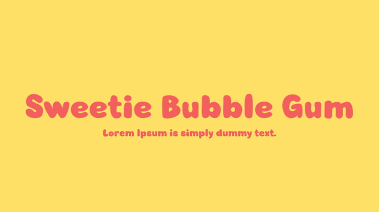 Sweetie Bubble Gum Font