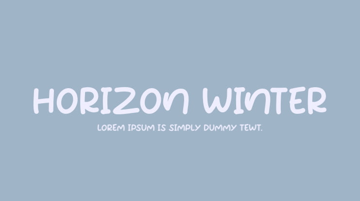 Horizon Winter Font