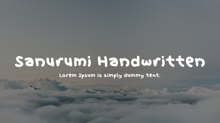 Sanurumi Handwritten Font