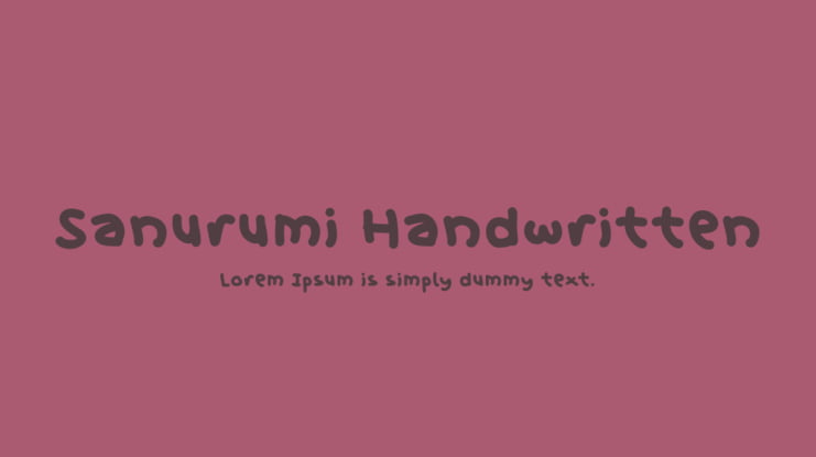 Sanurumi Handwritten Font