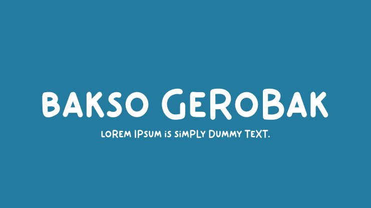 Bakso Gerobak Font
