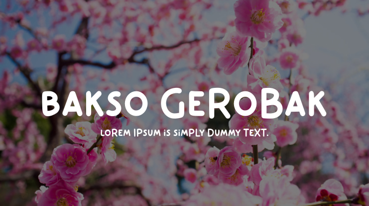 Bakso Gerobak Font