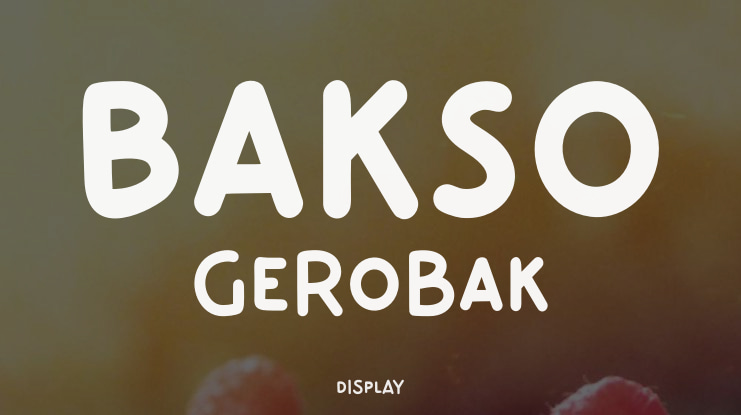Bakso Gerobak Font