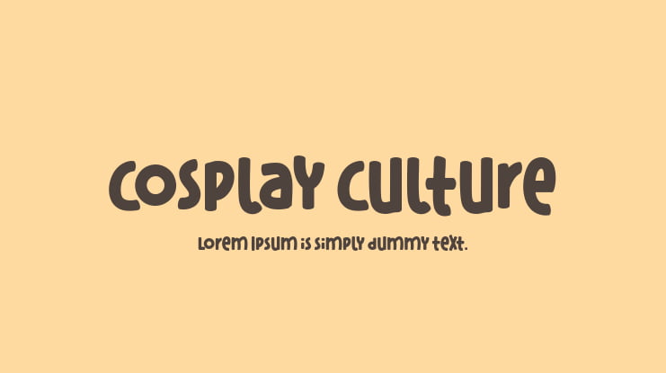 Cosplay Culture Font