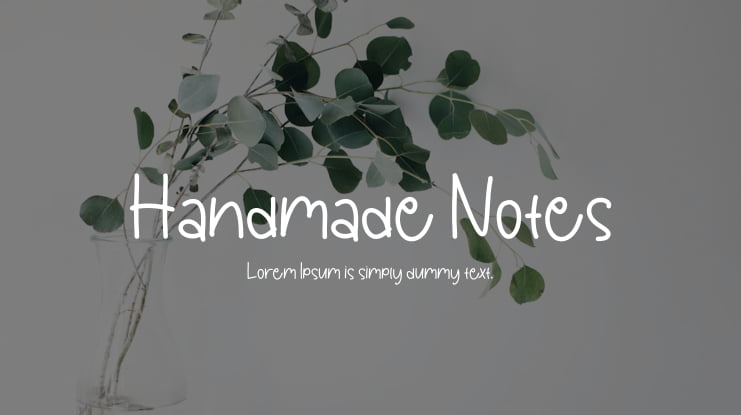 Handmade Notes Font