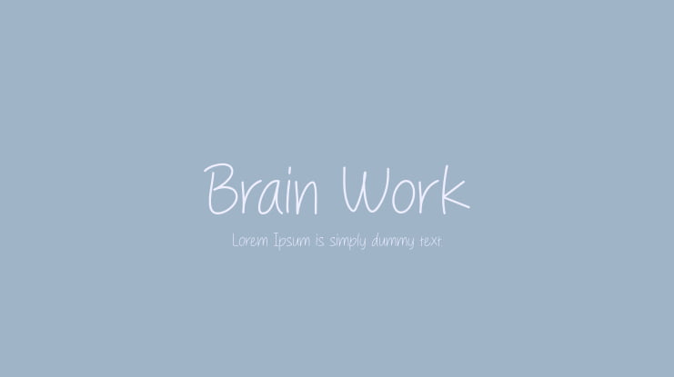 Brain Work Font