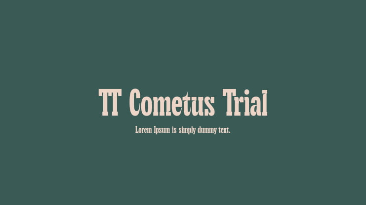 TT Cometus Trial Font Family