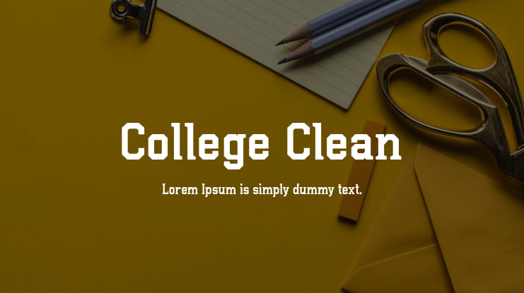 College Clean Font
