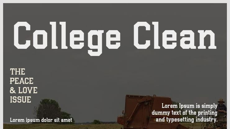College Clean Font