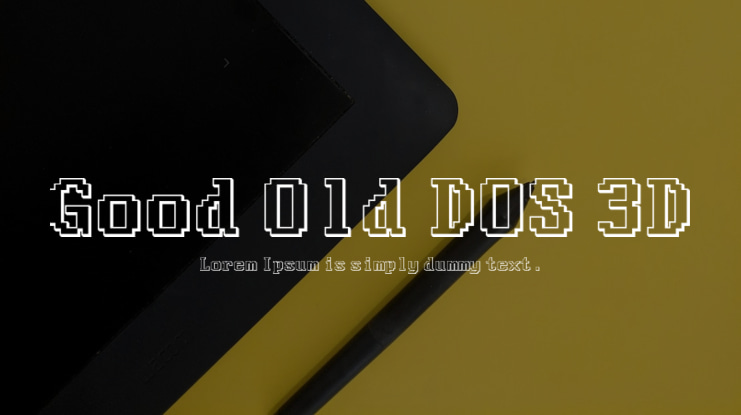 Good Old DOS 3D Font Family