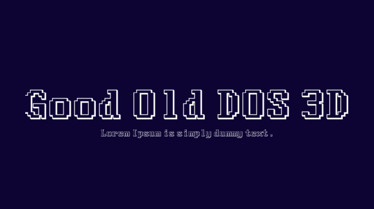 Good Old DOS 3D Font Family