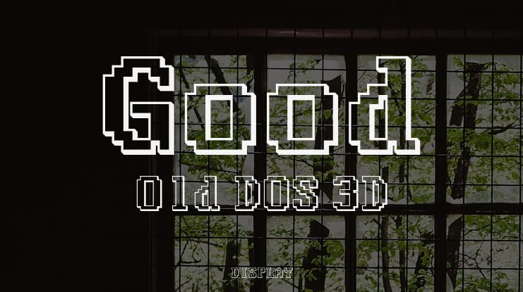 Good Old DOS 3D Font Family