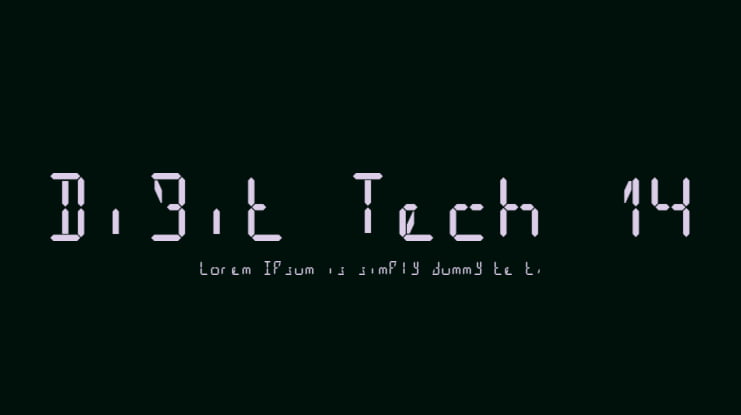 Digit Tech 14 Font Family