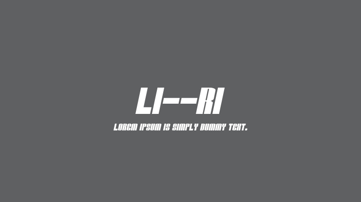 Li--ri Font Family