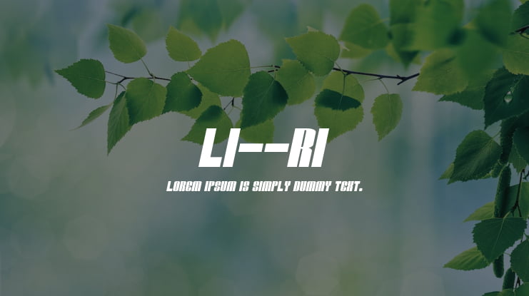 Li--ri Font Family