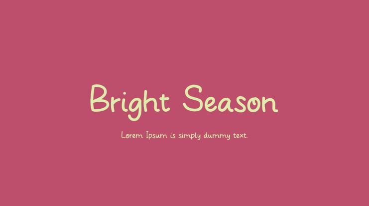 Bright Season Font