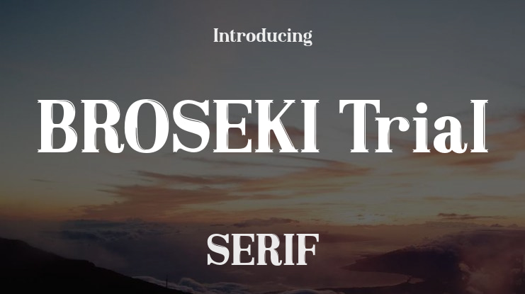 BROSEKI Trial Font