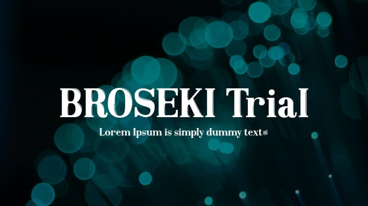 BROSEKI Trial Font