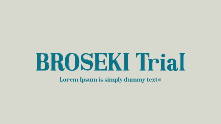 BROSEKI Trial Font
