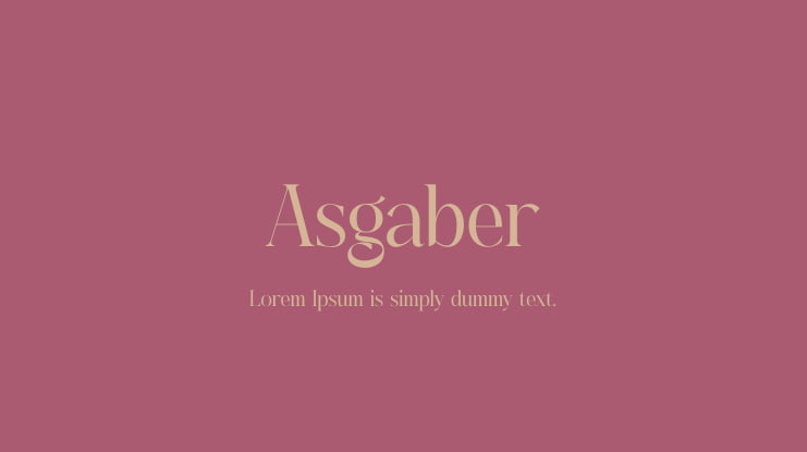 Asgaber Font