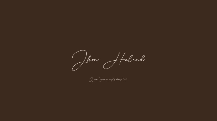 Jhon Halend Font