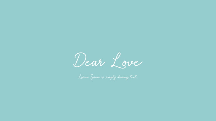 Dear Love Font