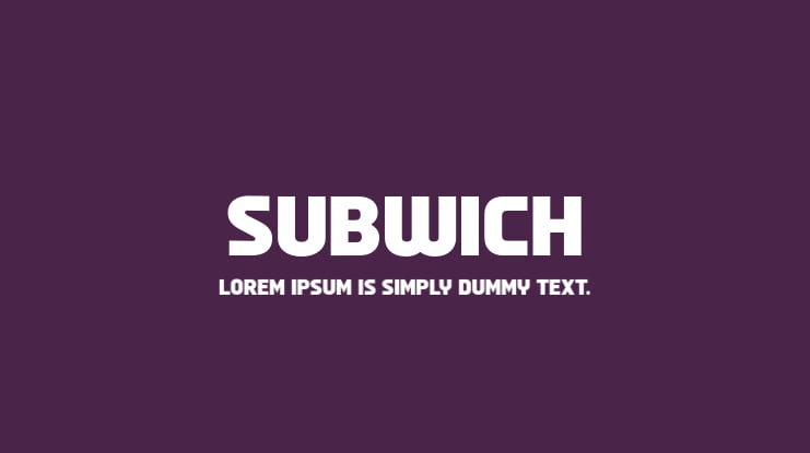 Subwich Font