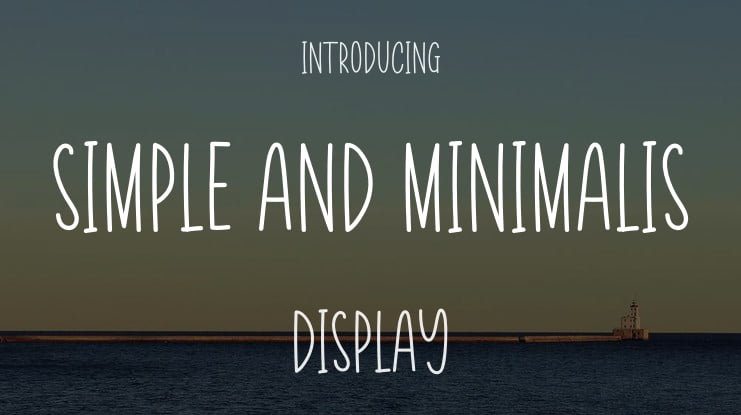 Simple And Minimalis Font