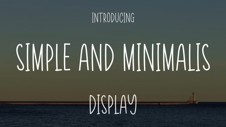 Simple And Minimalis Font