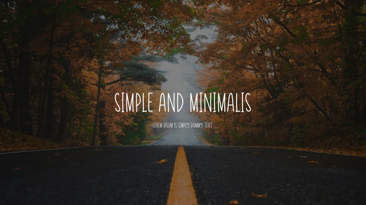 Simple And Minimalis Font