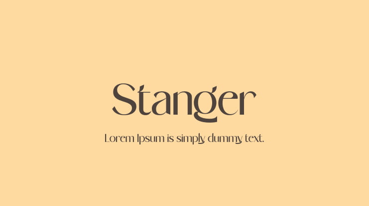 Stanger Font Family