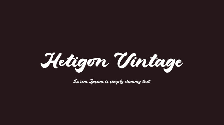 Hetigon Vintage Font