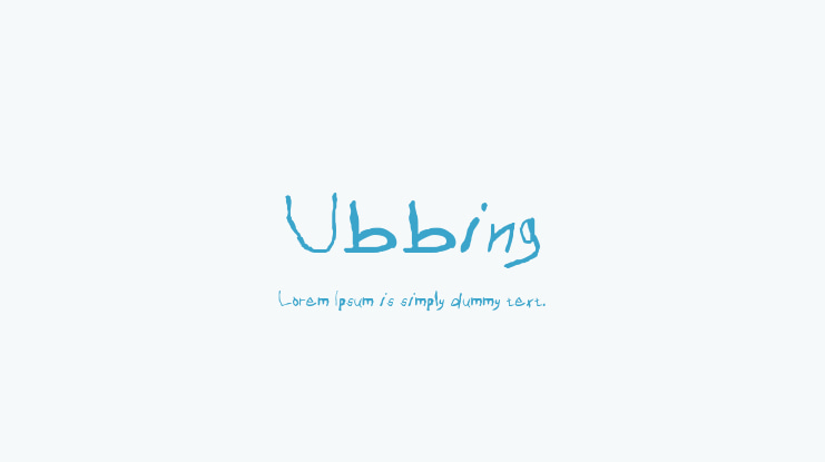 Ubbing Font
