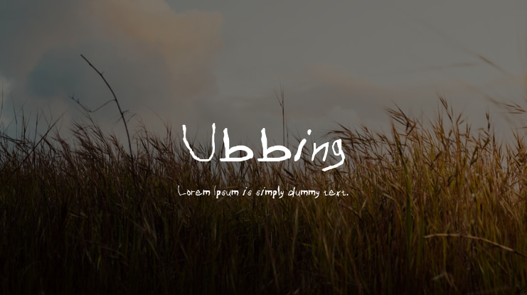 Ubbing Font