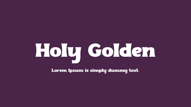 Holy Golden Font Family
