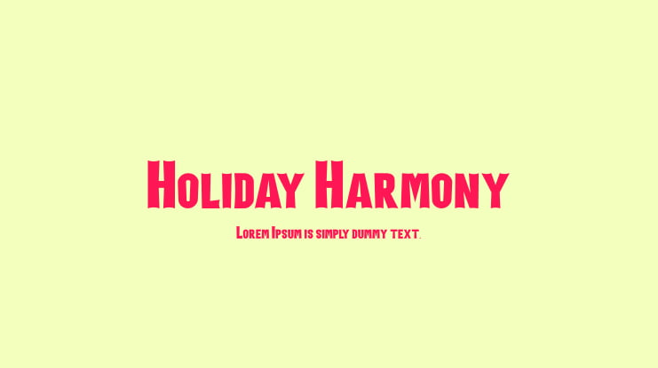 Holiday Harmony Font Family