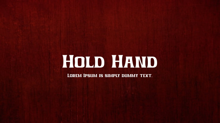 Hold Hand Font Family