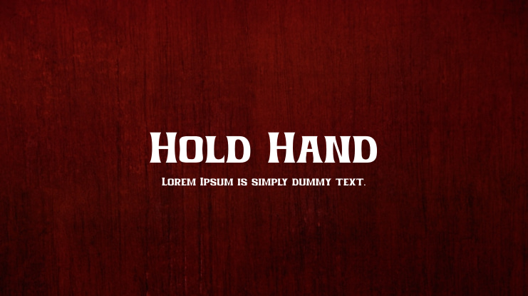 Hold Hand Font Family
