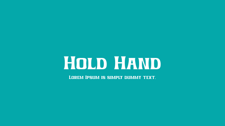 Hold Hand Font Family