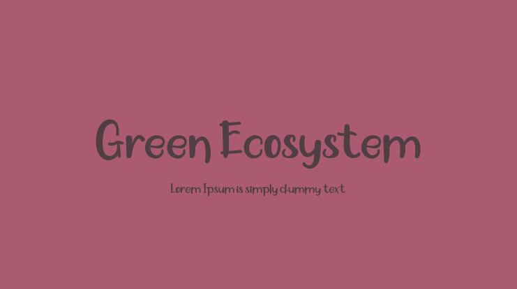 Green Ecosystem Font Family